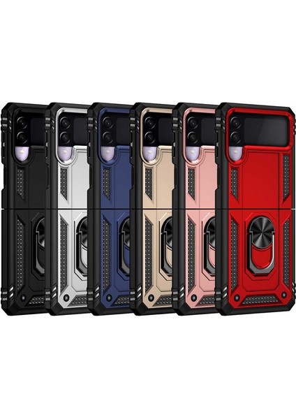Galaxy Z Flip 3 Kılıf Zore Vega Kapak-Kırmızı