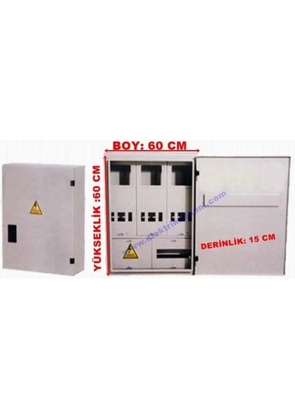 Mert 1054 S.Ü. 4 Monofaze Sayaçlı Otomatlı Pano