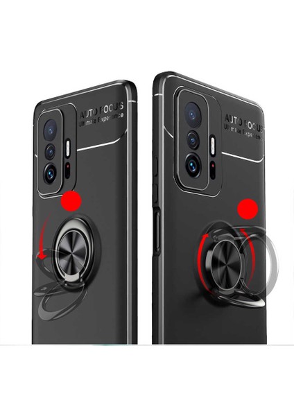 Xiaomi Mi 11T Pro 5g Kılıf Zore Ravel Silikon Kapak-Siyah