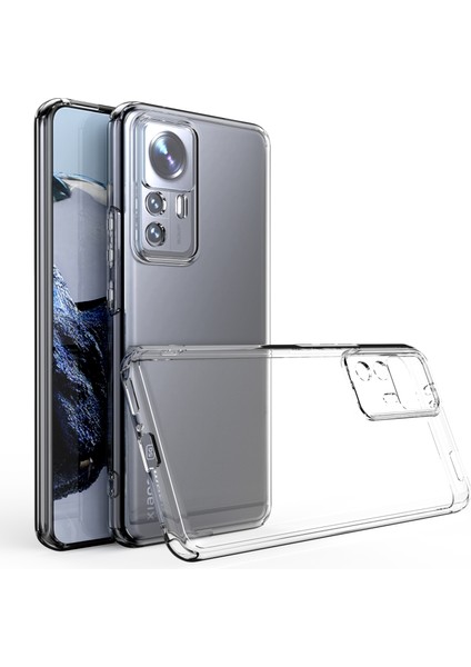 Xiaomi Mi 12T Pro Kılıf Zore Kamera Korumalı Süper Silikon Kapak-Renksiz