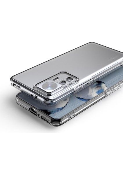 Xiaomi Mi 12T Pro Kılıf Zore Kamera Korumalı Süper Silikon Kapak-Renksiz