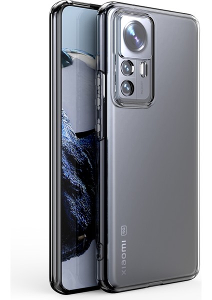 Xiaomi Mi 12T Pro Kılıf Zore Kamera Korumalı Süper Silikon Kapak-Renksiz