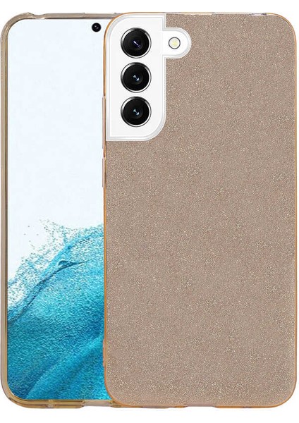 Galaxy S22 Plus Kılıf Zore Shining Silikon-Gold