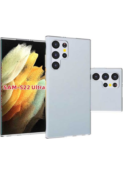 Galaxy S22 Ultra Kılıf Zore Süper Silikon Kapak-Renksiz fırsatları