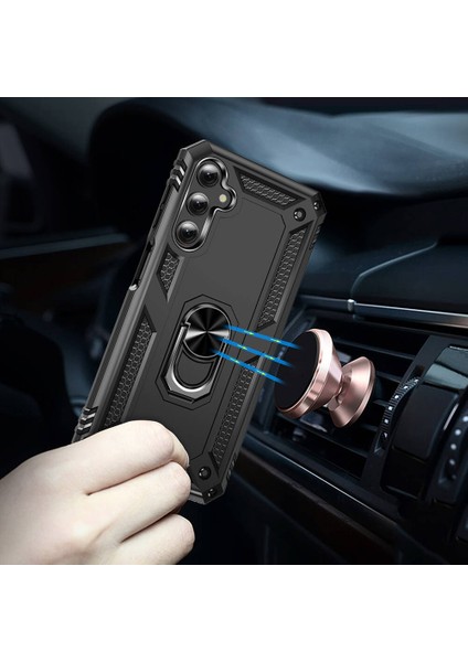 Galaxy A25 Kılıf Zore Vega Kapak-Siyah