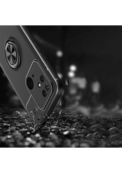 Xiaomi Redmi 10C Kılıf Zore Ravel Silikon Kapak-Siyah