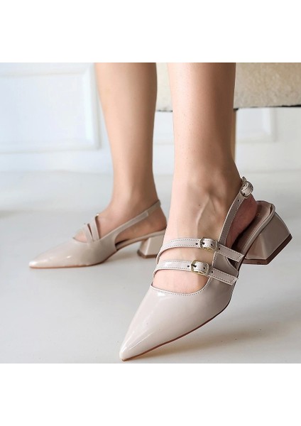 Yiani Bej Rugan Topuklu Ayakkabı fırsatları