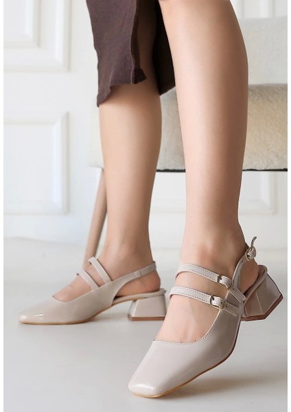 Juldi Bej Rugan Topuklu Ayakkabı