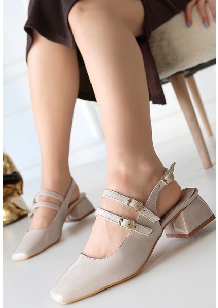 Juldi Bej Rugan Topuklu Ayakkabı modelleri