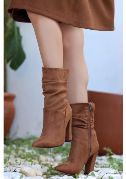 Erita Taba Süet Topuklu Bot fiyatları