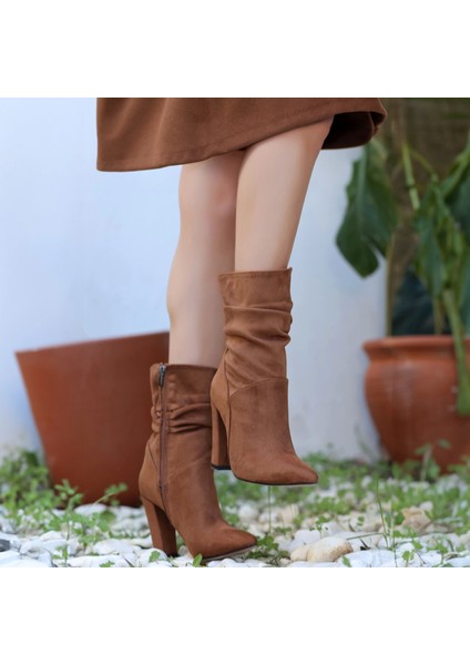 Erita Taba Süet Topuklu Bot indirimleri