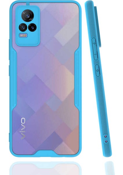 Vivo V21E Kılıf Zore Parfe Kapak-Mavi