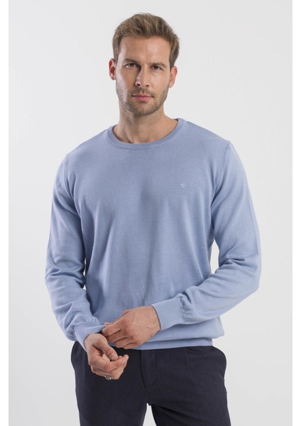 Mavi Slim Fit Bisiklet Yaka Triko Kazak