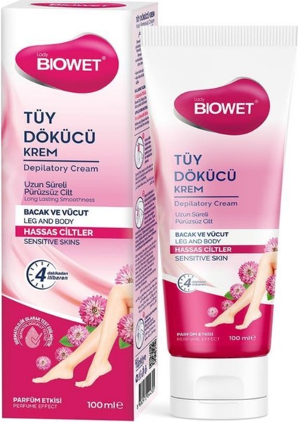 Tüy Dökücü Krem Bacak ve Vücut Parfüm Etkisi Hassas Ciltler 100 ml