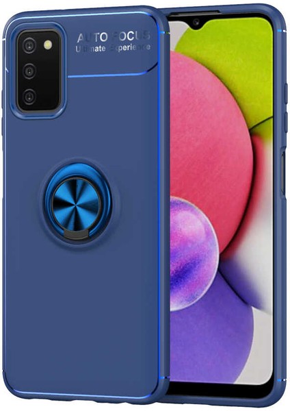 Galaxy A03S Kılıf Zore Ravel Silikon Kapak-Mavi