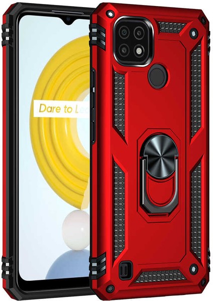 Realme C21 Kılıf Zore Vega Kapak-Mavi