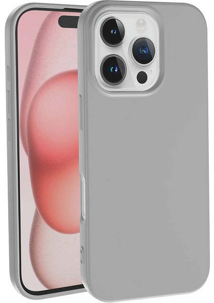 Apple iPhone 16 Pro Max Kılıf Lsr Lanuaan Kapak-Gümüş