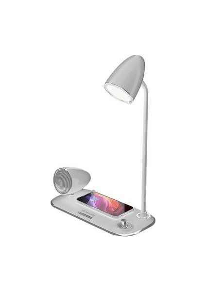 Nostalji Kablosuz Masa Şarj Aleti 15W, Bluetooth Hoparlör 5W, Masa Lambası indirimleri