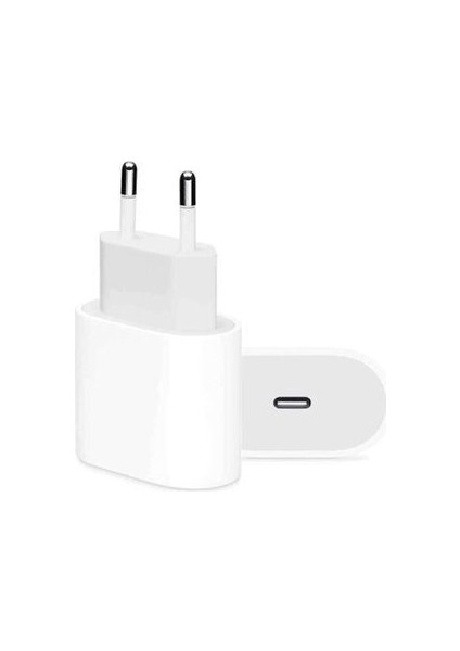 Iphone 11 / 11 Pro / 11 Pro 12 12 Pro Uyumlu Typc Girişli 20W Hızlı Adaptör Beyaz