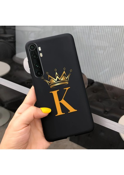 Xiaomi Mi Note 10 Lite Uyumlu Kılıf Silikon Esnek Isme Özel Baskılı Harf