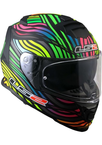 Storm 2 Power Mat Siyah-Gökkuşağı Kask