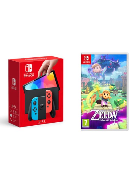 Switch OLED Yeni Nesil Konsolu Sıfır + The Legend Of Zelda Echoes Of Wisdom Oyunlu Bundle