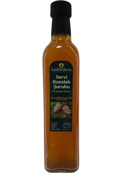 Kozalak Şurubu (Propolis, Zencefil Ilaveli Servi Kozalağı)