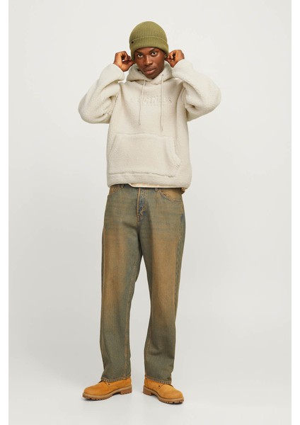 JORFREDERIKSBERG TEDDY SW Ekru Erkek Polar Sweatshirt fırsatları