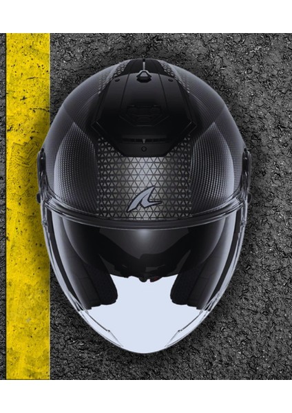 Rs Jet Carbon Ikonik Güvenli Yarım Kask (Ece 22.06) (Dar Kalıp)