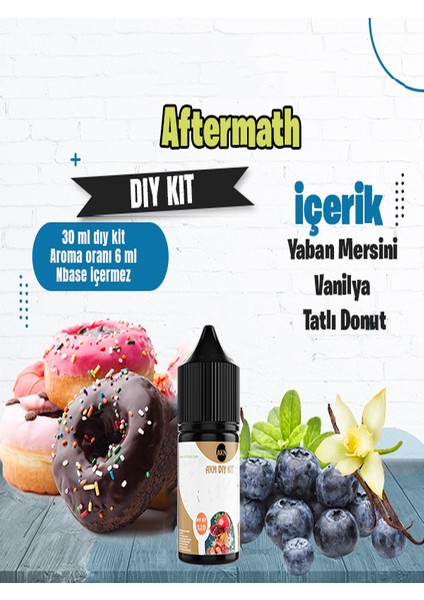 Aftermath Dıy Kit Gıda Aroması Yabanmersini Tatlı Donut 30 60 100 ml %20 Oranda Aroma İçerir