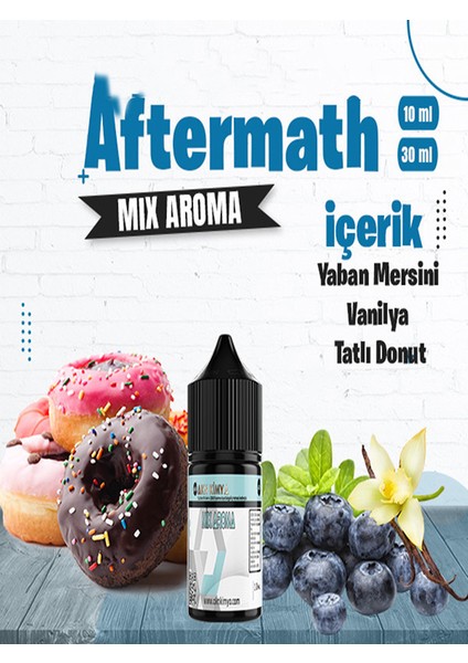 Aftermath Mix Aroma Yabanmersini Tatlı Donut Gıda Aroması 10 ml