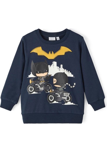 Nmmjanıel Batman Sweat Lacivert Erkek Çocuk Sweatshirt