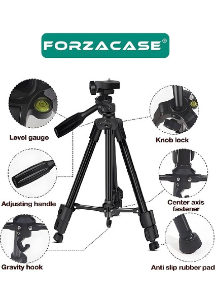 136 cm Profesyonel Kamera Dslr Telefon Tutuculu Çantalı Tripod - FC812