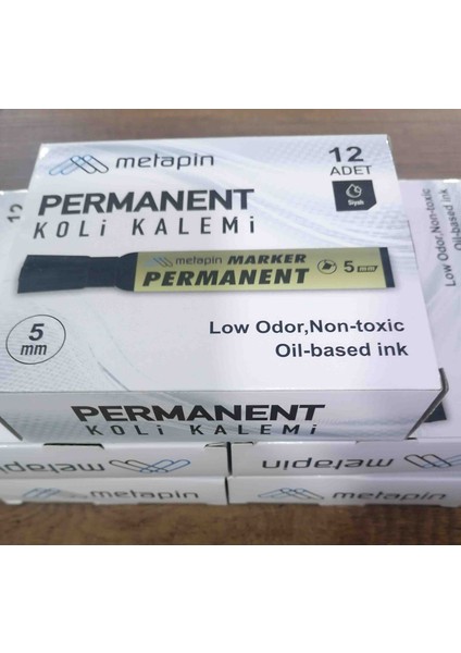 Metapin Koli Kalemi Siyah Kesik Uçlu. Permanent Koli Kalemi 5 mm fırsatları