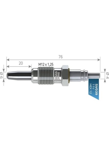 Kızdırma Bujısı 11V Fıat Doblo-Palıo-Punto 1.9D Sv039 P35576S2186