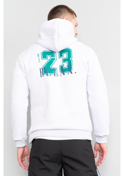 Çetinkaya Mentality 3612 Kapüşonlu 3 Iplik Şardonlu Karmelanj Sweatshirt