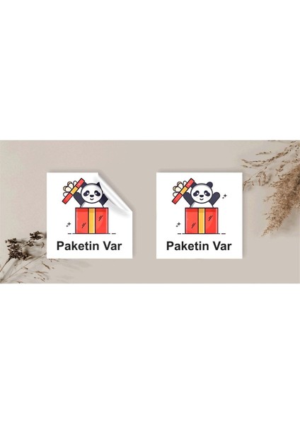 Kuşe Sticker Paketleme & Kargo Etiketi (4X4CM) 48 Adet - Paketin Var - 3 -