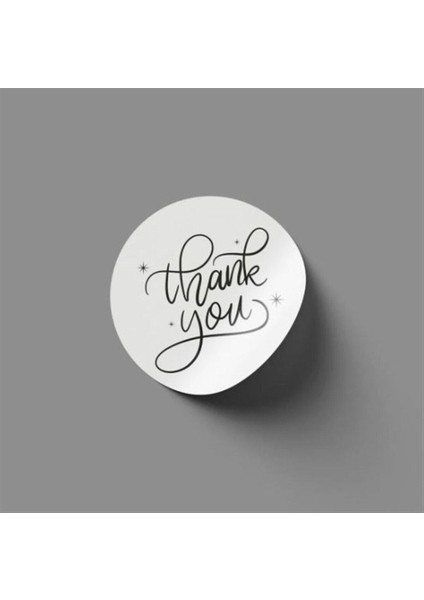 Sticker -Thank You - 48 Adet - 4cm -