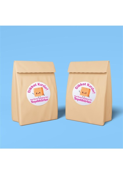 Kuşe Sticker Paketleme & Kargo Etiketi (5X5CM) 50 Adet - Dikkat Kırılır - modelleri