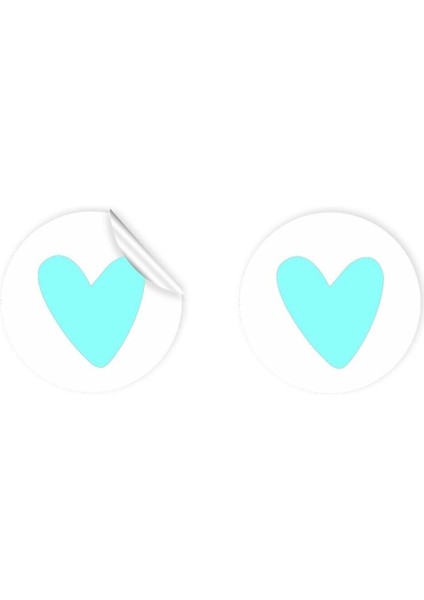 Sticker Kuşe (3X3CM) 60 Adet Yuvarlak Kesim