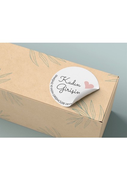 Kuşe Sticker-Kadın Girişimci- (4x4 Cm) 48 Adet modelleri