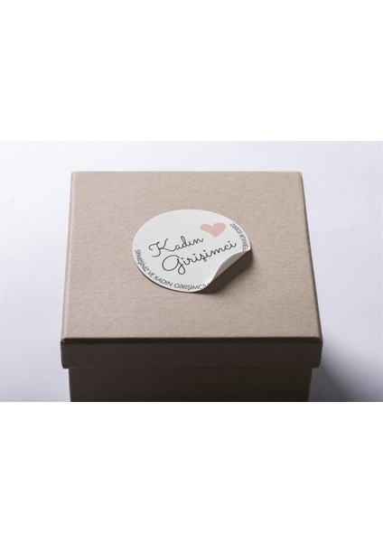 Kuşe Sticker-Kadın Girişimci- (4x4 Cm) 48 Adet fırsatları