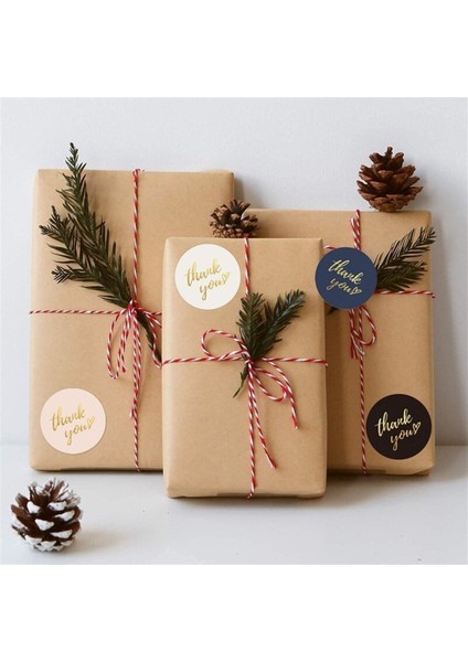 Sticker Thank You - Yaldızlı Baskı- 3,8cm- 24 Adet