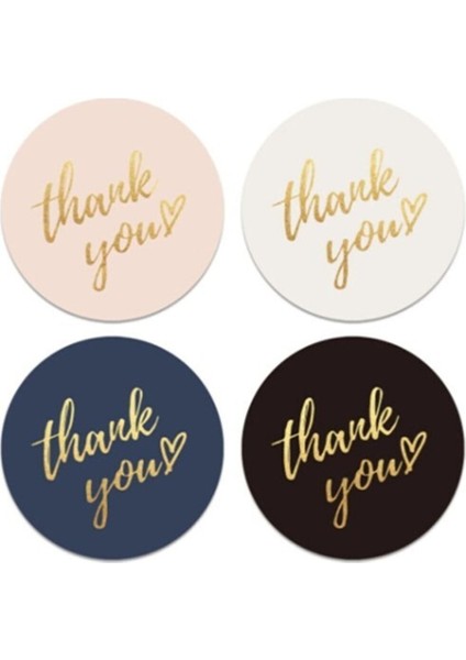 Sticker Thank You - Yaldızlı Baskı- 3,8cm- 24 Adet fiyatları
