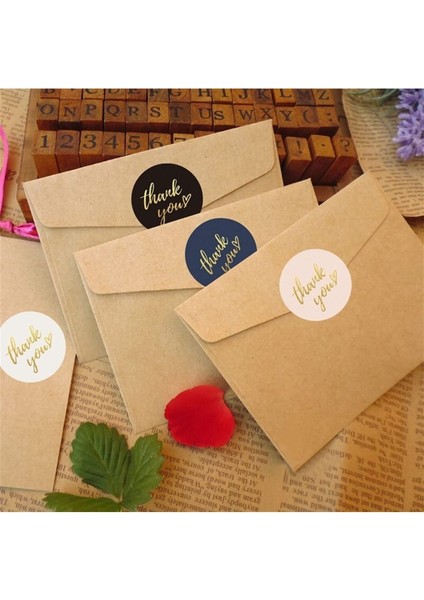 Sticker Thank You - Yaldızlı Baskı- 3,8cm- 24 Adet modelleri