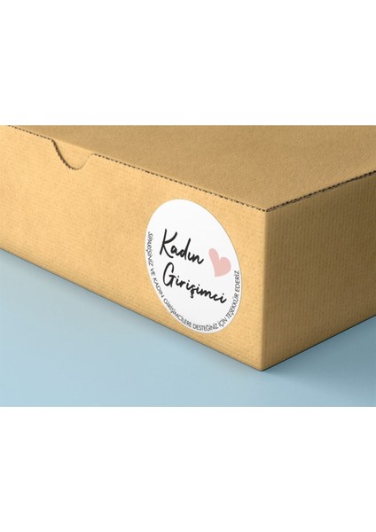 Kuşe Sticker-Kadın Girişimci 3 4x4 cm 48 Adet modelleri