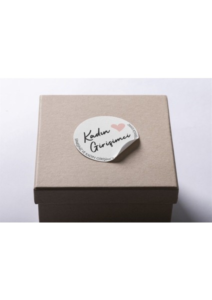 Kuşe Sticker-Kadın Girişimci 3 4x4 cm 48 Adet indirimleri