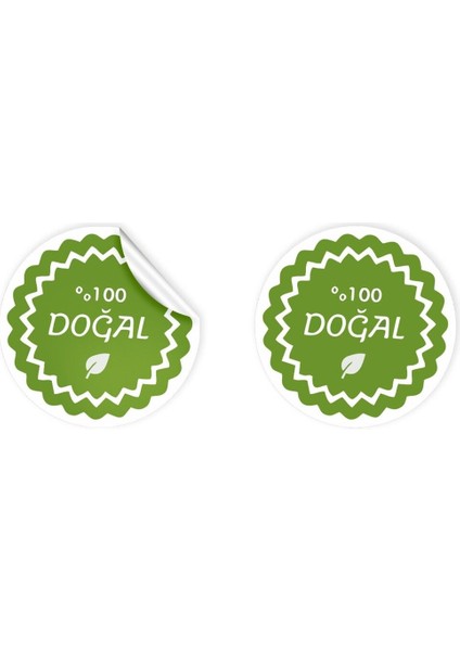 packmira etiket&ambalaj Kuşe Sticker Paketleme & Kargo Etiketi (4X4CM) 48 Adet - Doğal -