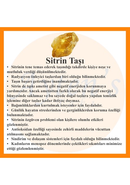 Doğal Sitrin Bileklik