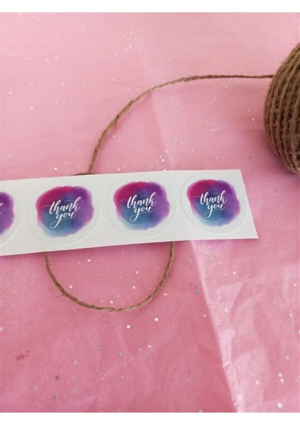 Kuşe Sticker 4x4 cm 48 Adet Thank You fiyatları